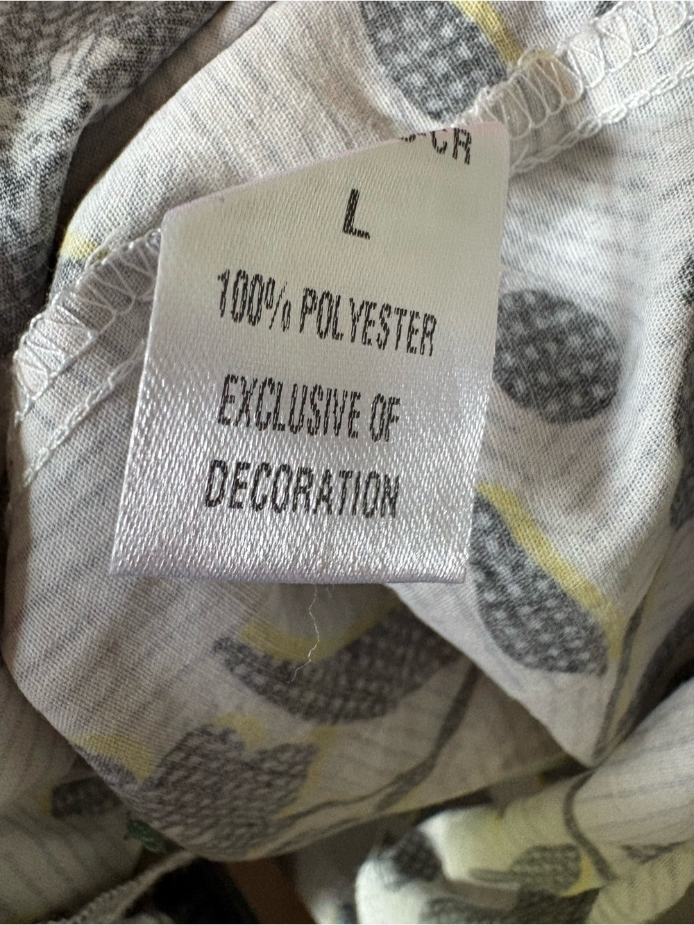 THML Size Large Women's Floral Blouse in Black & Yellow - Picture 4 of 4